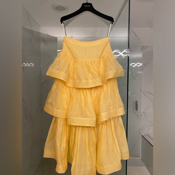 ZIMMERMANN Tiered Skirt in Yellow. - Picture 7 of 7